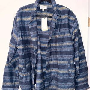 Goodfellow & Co Navy and Yellow Striped Jacket